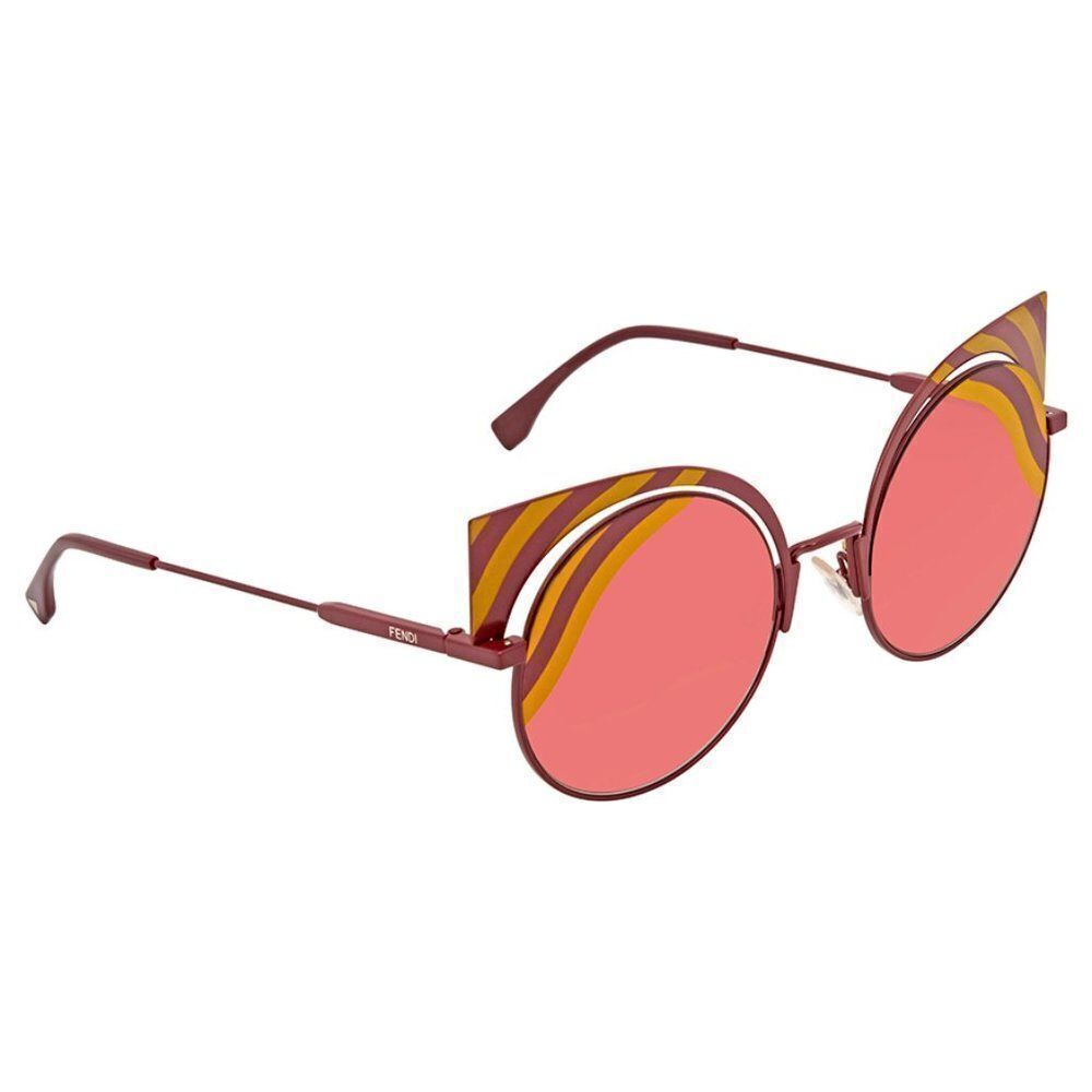Fendi Burgundy Ff0215/S 0l9 Cat Eye Women Sunglasses